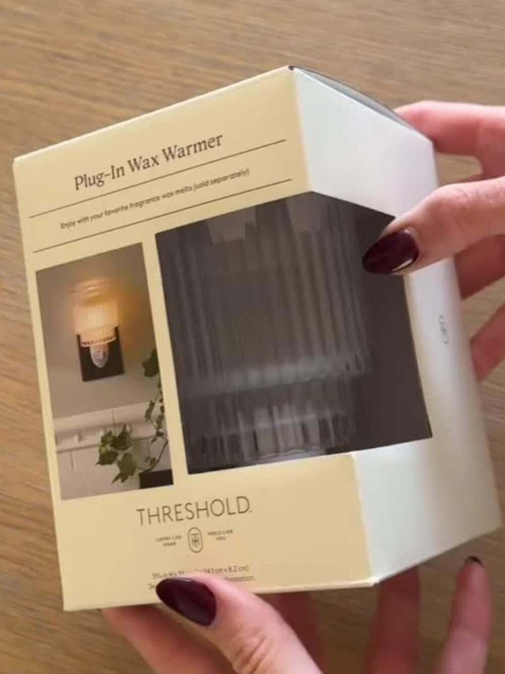 Threshold Ribbed Glass Wall Plug-In Wax Warmer